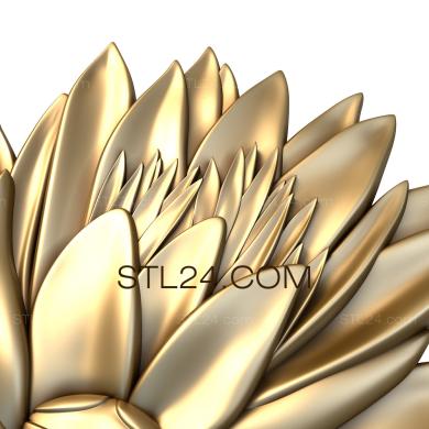 Art panel (Lotus flower, PD_0335) 3D models for cnc